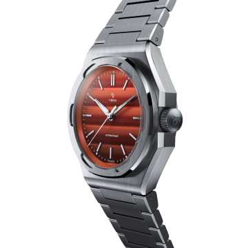 Foto Cassa Orologio Yema Wristmaster Traveller Orange
