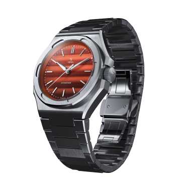 Foto Profilo Orologio Yema Wristmaster Traveller Orange