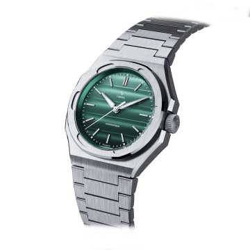 Foto Quadrante Orologio Yema Wristmaster Traveller Green