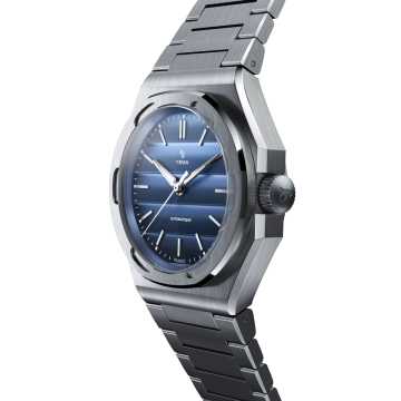 Foto Cassa Orologio Yema Wristmaster Traveller Blue