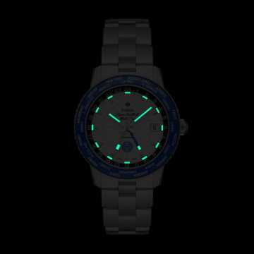 Foto Luminescenza Retro Orologio Orologio Zodiac Super Sea Wolf Panam ZO9412