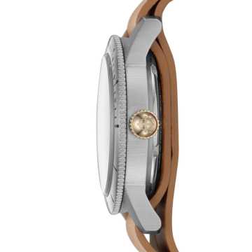 Foto Cassa Orologio Zodiac Super Sea Wolf Brown Leather