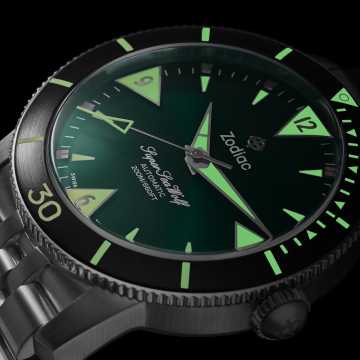 Foto Quadrante Orologio Zodiac Super Sea Wolf Skin Diver ZO9218