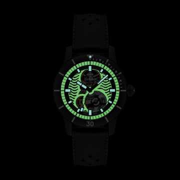 Foto Night Orologio Zodiac Super Sea Wolf Skeleton Night Diver ZO9318
