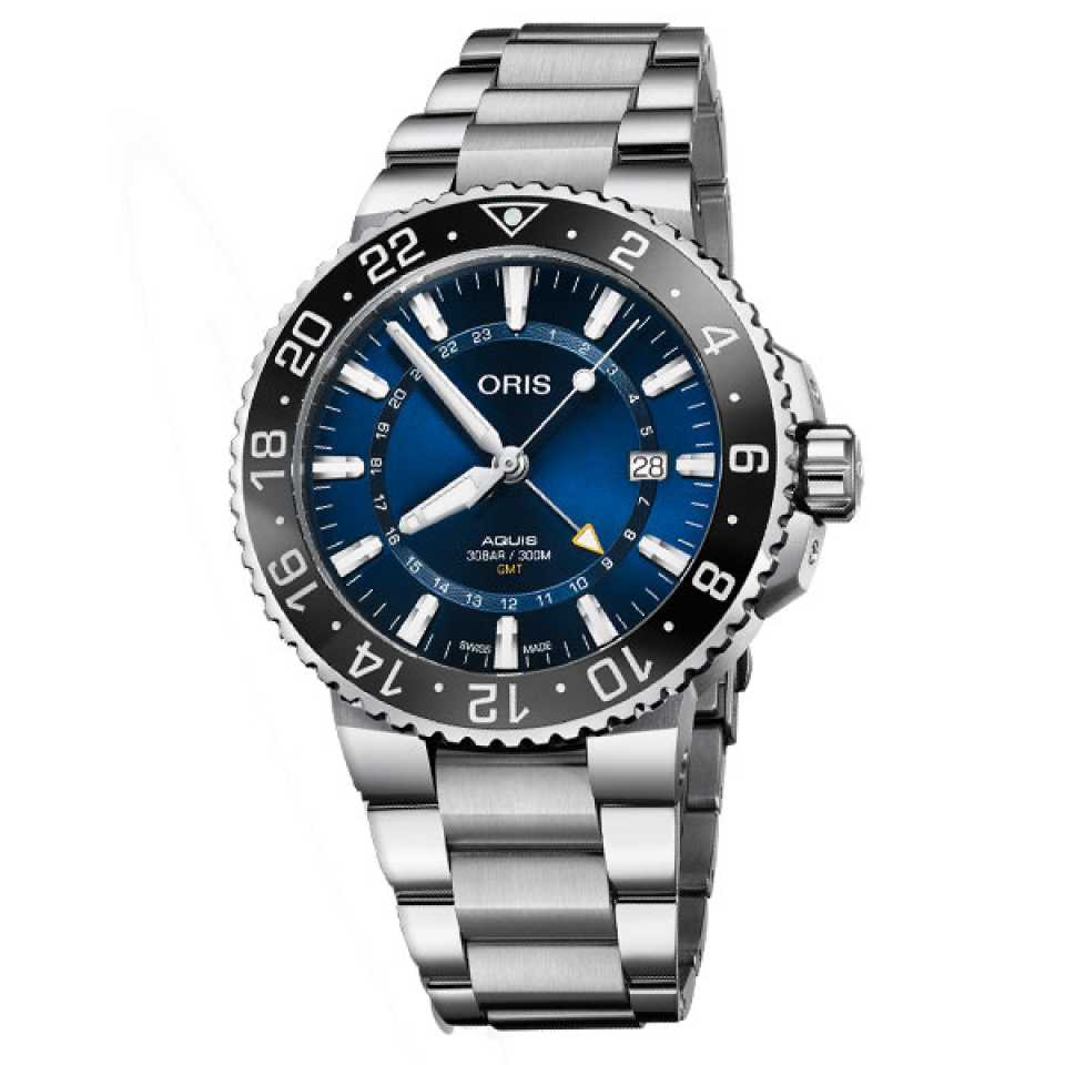 ORIS - AQUIS GMT DATE BLUE WATCH 798 7754 4135 - 0782405PEB