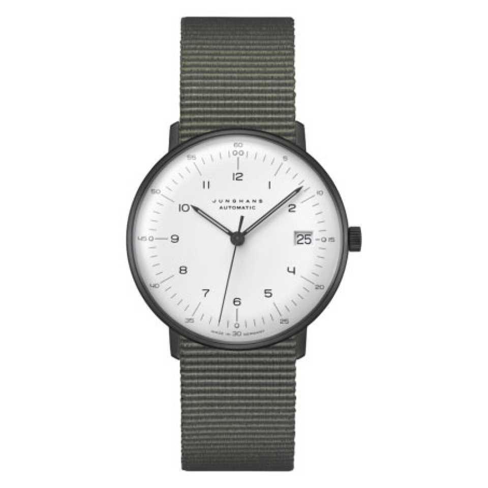 JUNGHANS -MAX BILL KLEINE AUTOMATICWITH GREEN TEXTLIE STRAP