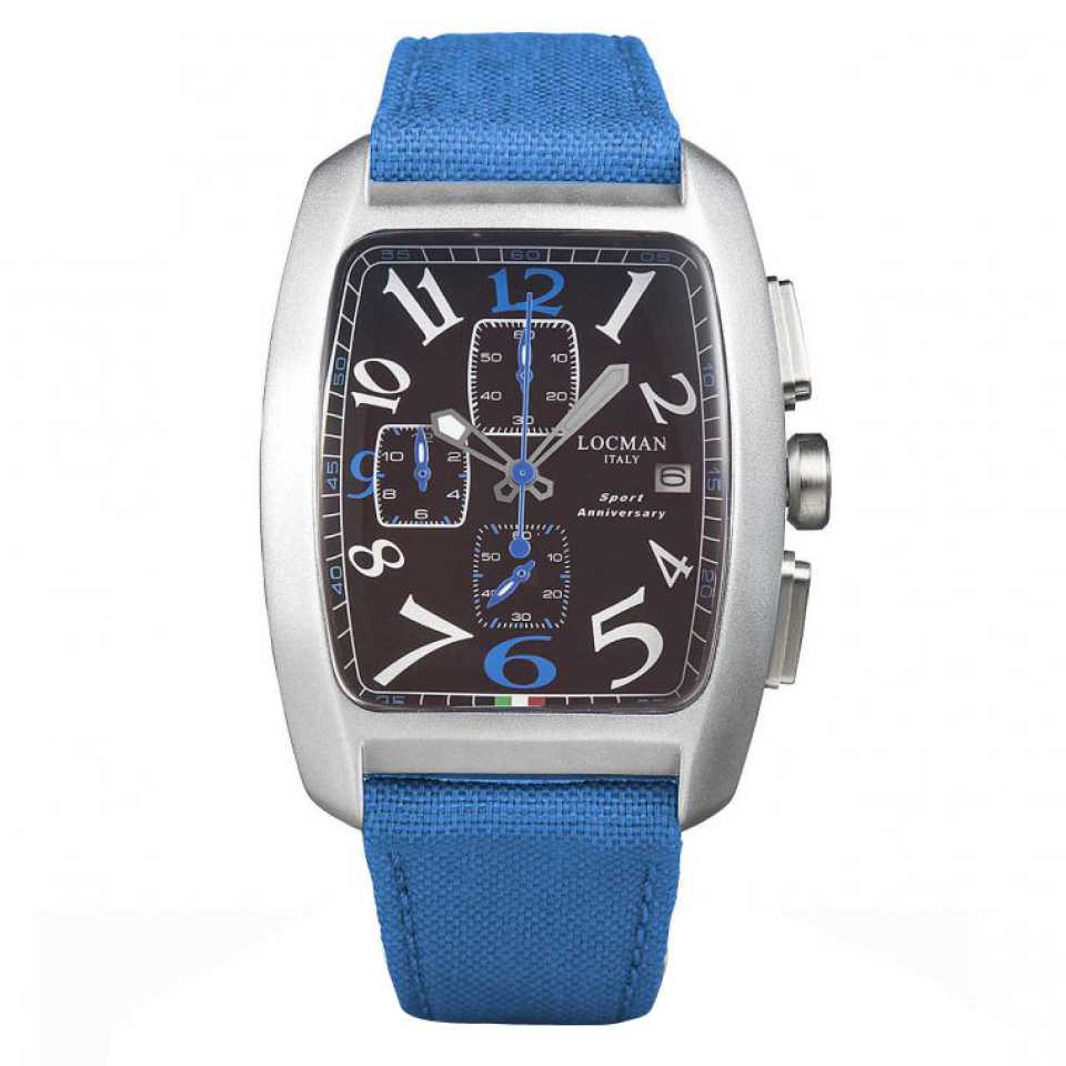 LOCMAN - OROLOGIO SPORT ANNIVERSARY CRONOGRAFO AL QUARZO AZZURRO