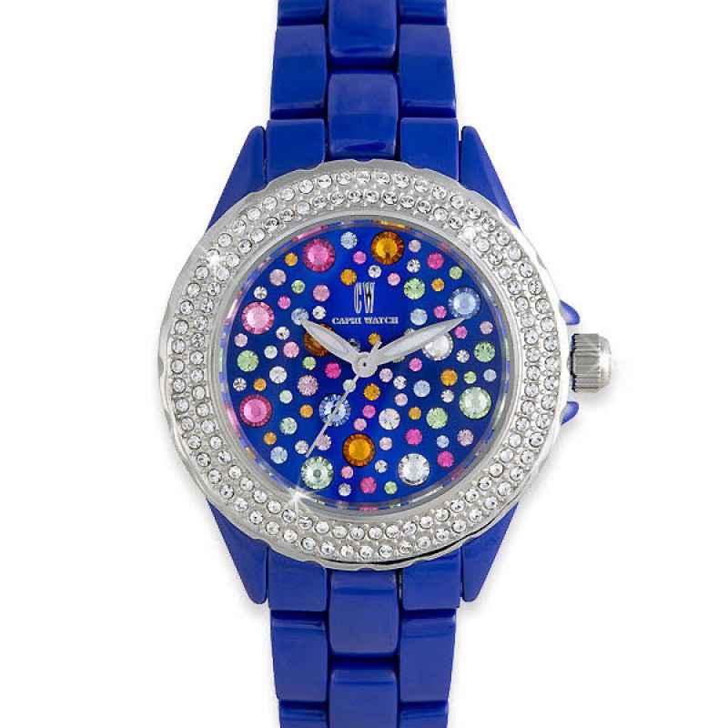 CAPRI WATCH - CERAMIC 34MM MULTIJOY BLUE ROYAL STONES WATCH 5452