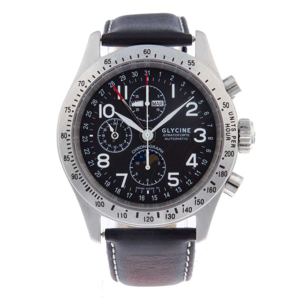 GLYCINE - WATCH STRATOFORTE COMPLIQUE' 3826 AUTOMATIC CRONOGRAPH