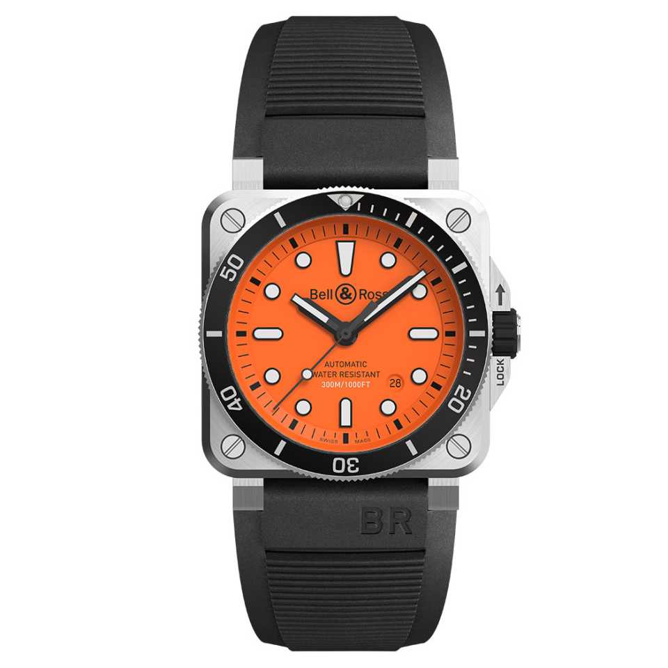 BELL & ROSS - BR 03-92 DIVER ORANGE WATCH
