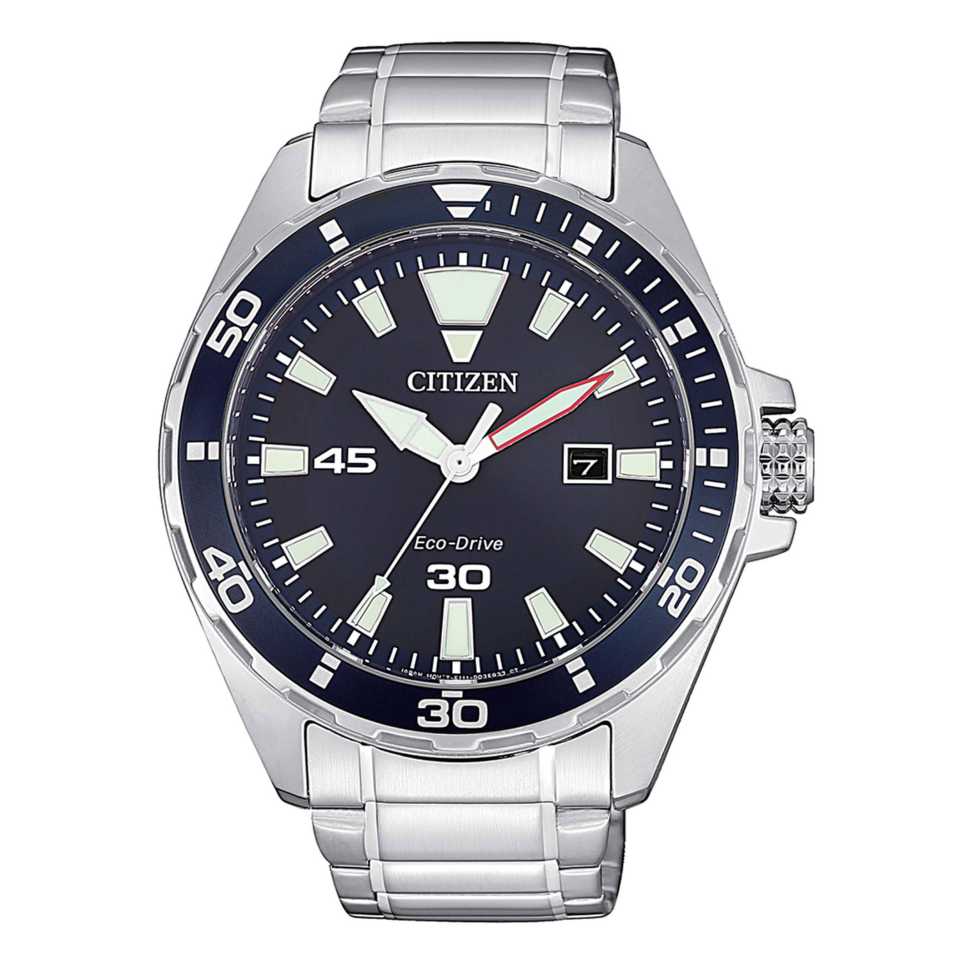 CITIZEN - OROLOGIO CRONO SPORT BLU / ARGENTO