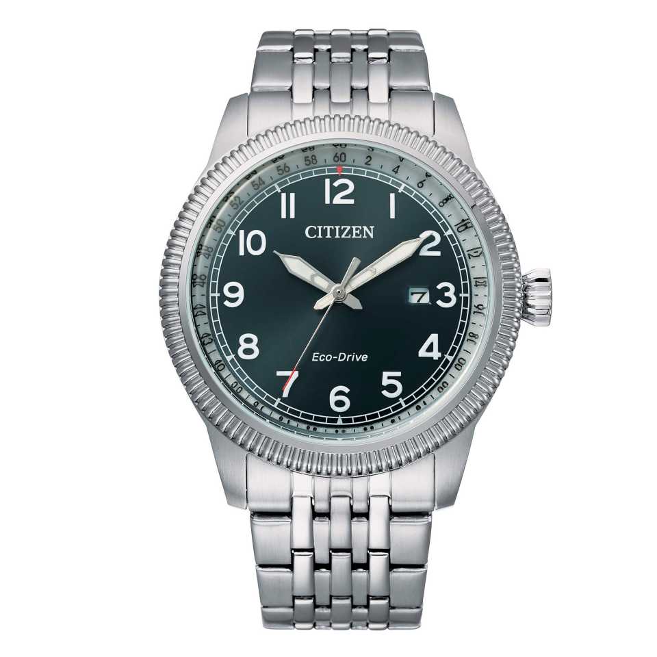 CITIZEN -AVIATOR BLUE DIAL AND STEEL BRACELET