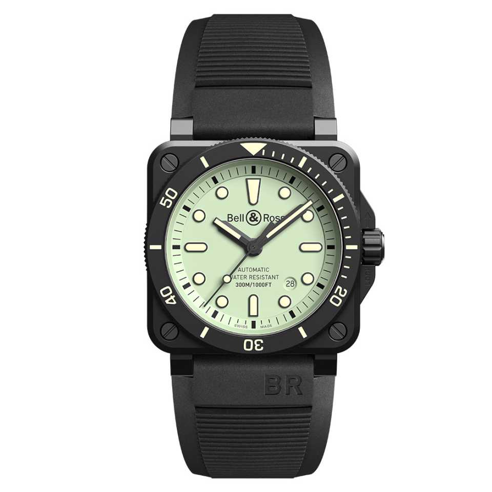 BELL & ROSS - OROLOGIO BR 03-92 DIVER FULL LUM 