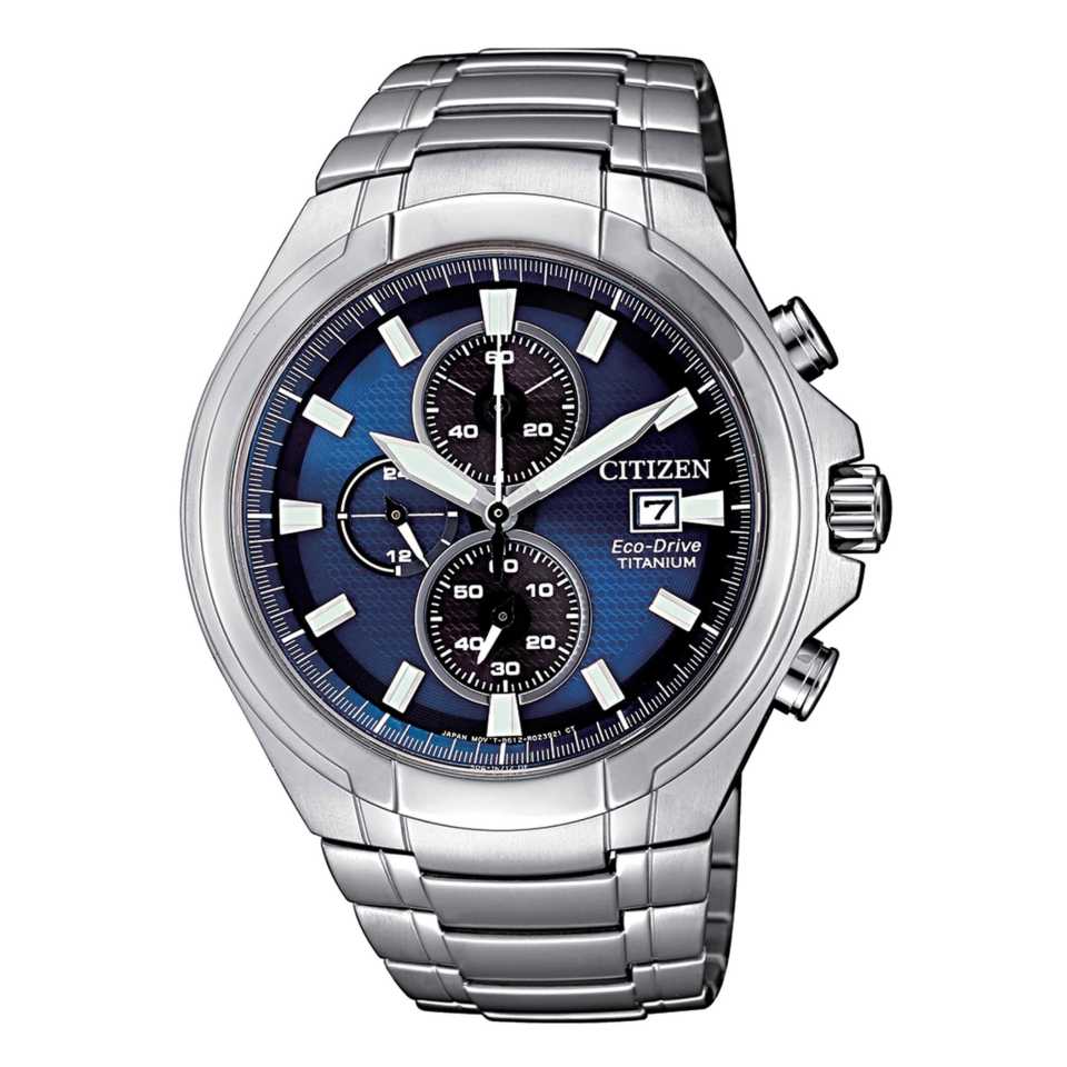 CITIZEN - OROLOGIO CRONO SUPER TITANIO 0700 BLU