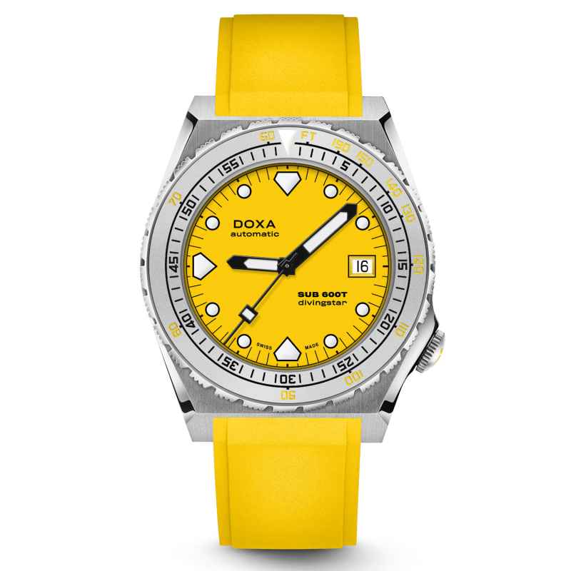 DOXA - SUB 600T DIVINGSTAR STRAINLESS STEEL RUBBER WATCH