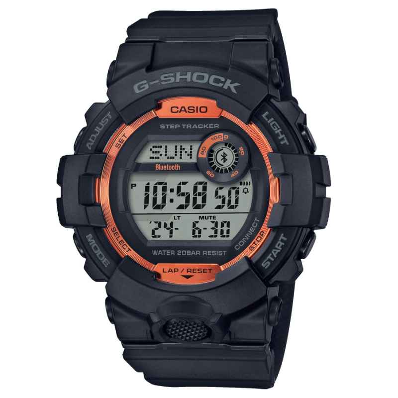 G-SHOCK - OROLOGIO CASIO G-SQUAD NERO / ARANCIONE