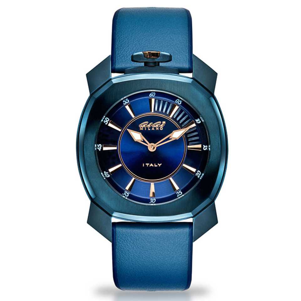 GAGA' MILANOO - FRAME ONE WATCH - PVD BLUE 7053FR01SBFLLM0