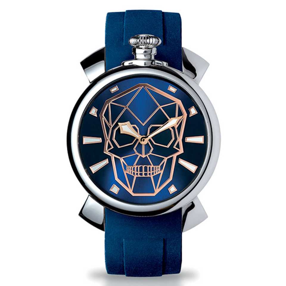 GAGA' MILANO - OROLOGIO SLIM 46 MM - BIONIK SKULL 5080BS02S0SYBL0