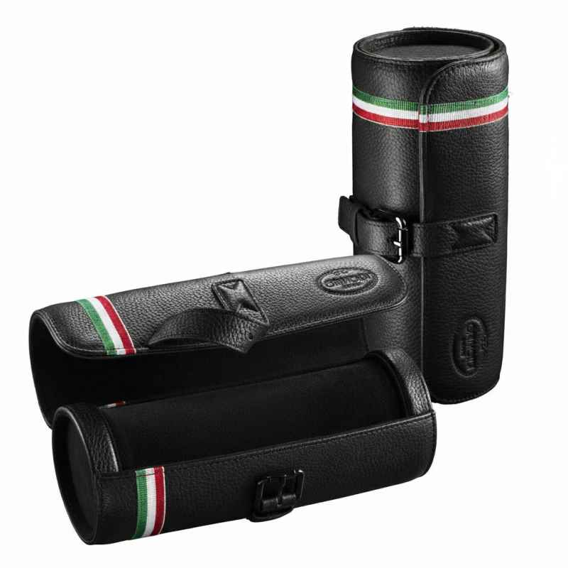 GRIMOLDI - TUBO PORTA OROLOGI IN PELLE NERO