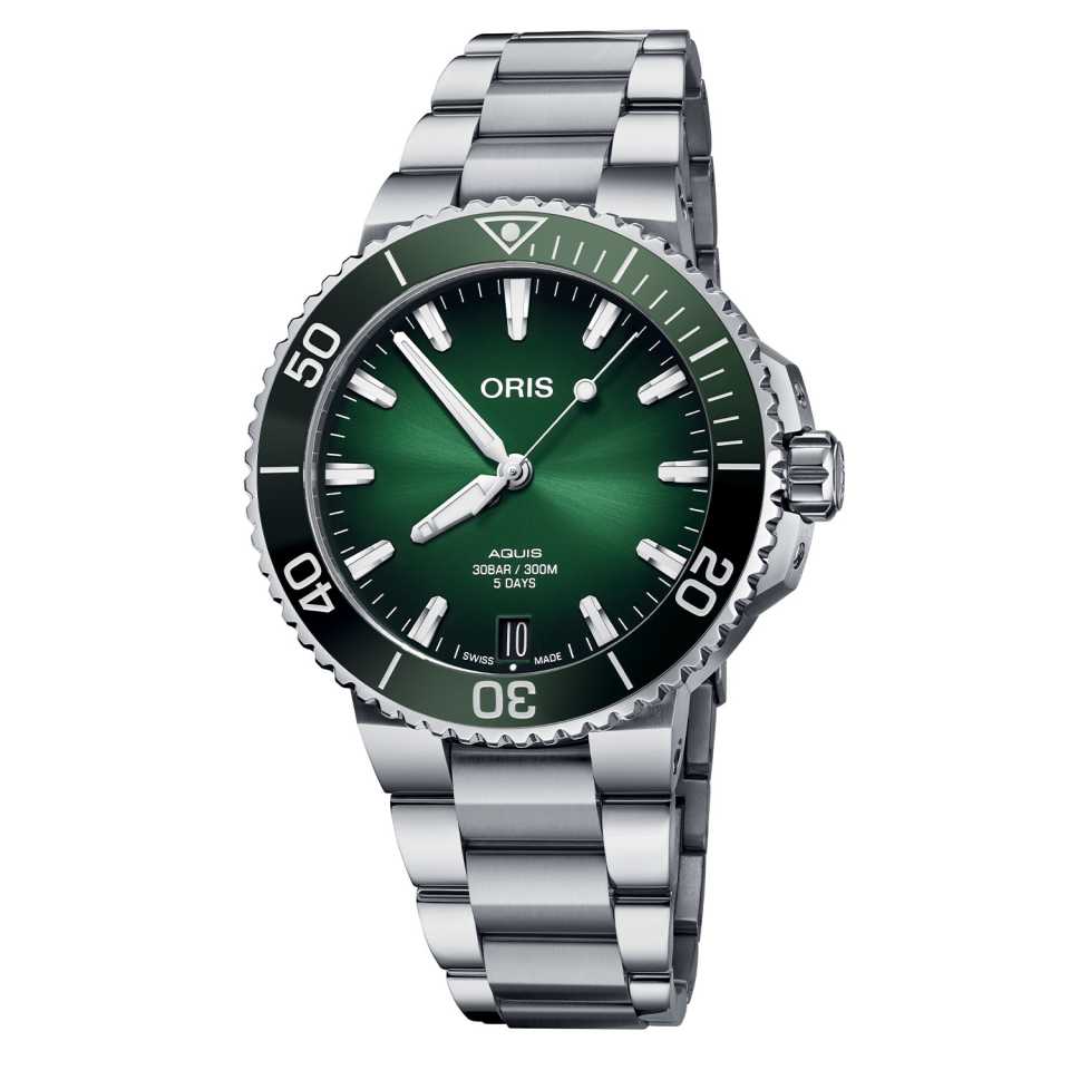 ORIS - ORIS AQUIS DATE CALIBRE 400 WATCH WITH GREEN DIAL