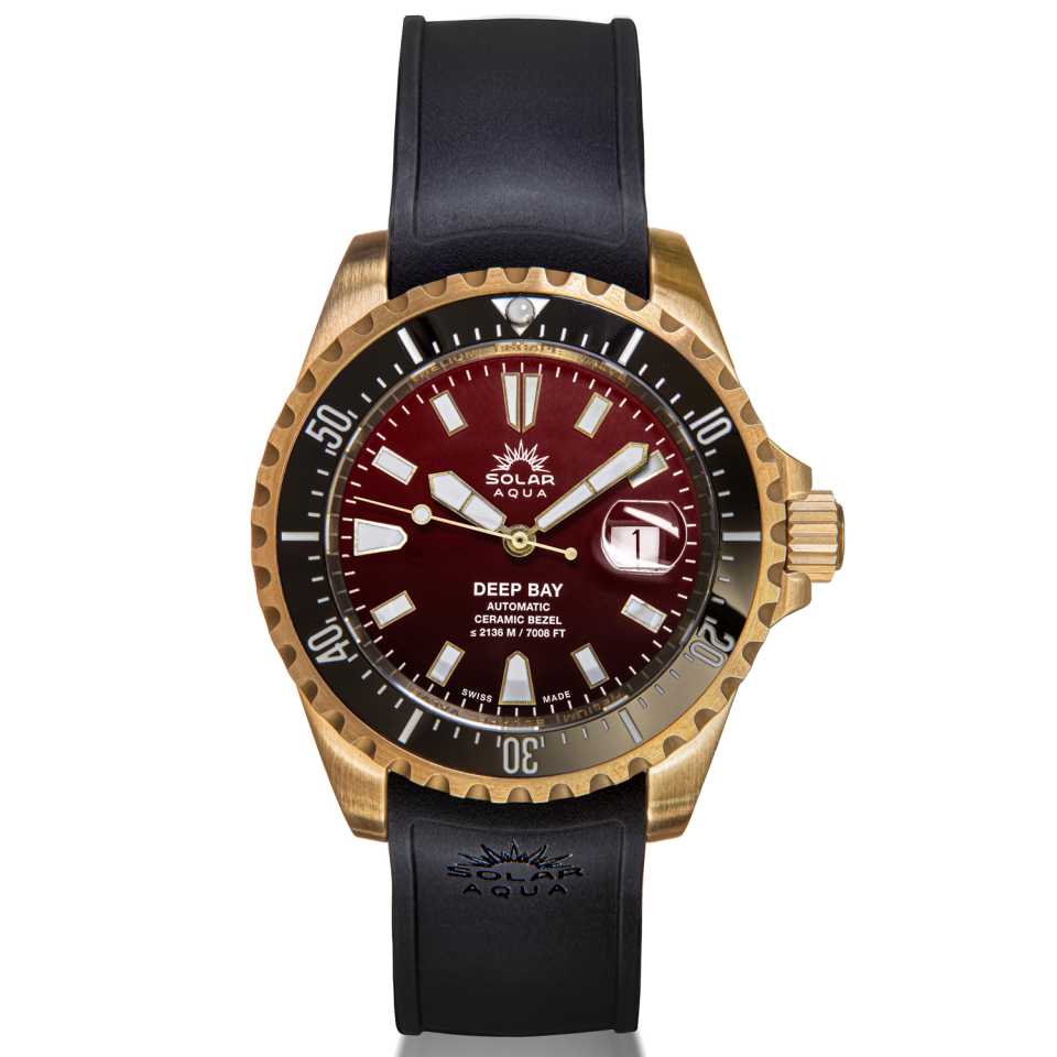 SOLAR AQUA - OROLOGIO DEEP BAY BRONZE BURGUNDY SA0030.0003