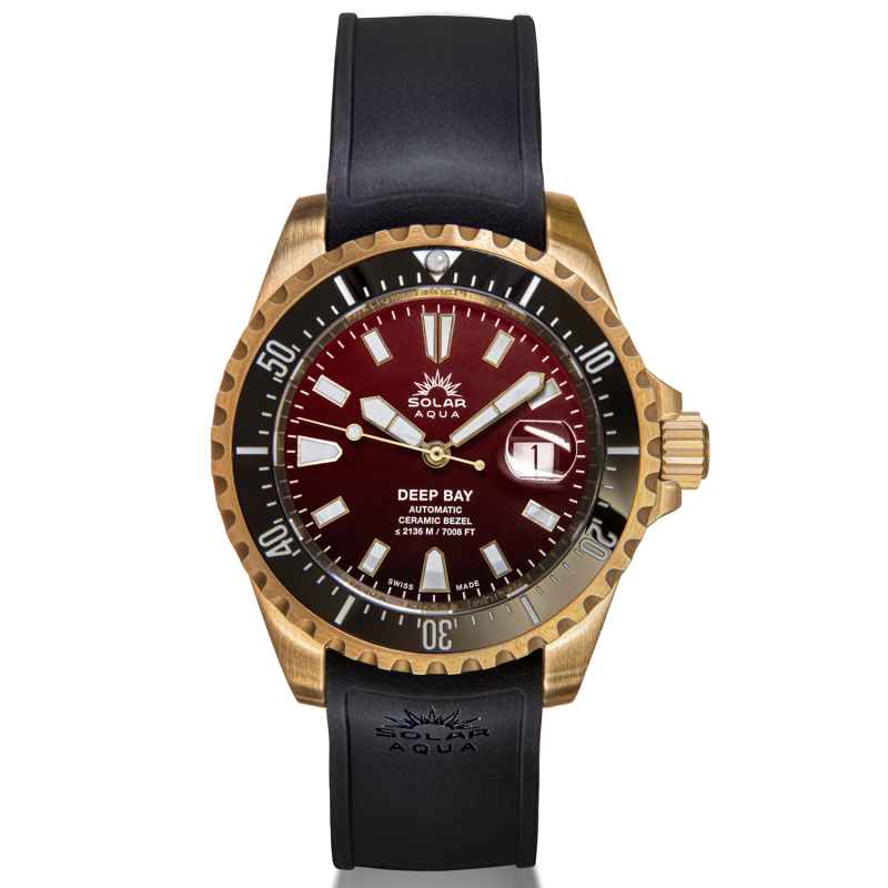 SOLAR AQUA - OROLOGIO DEEP BAY BRONZE BURGUNDY SA0030.0003