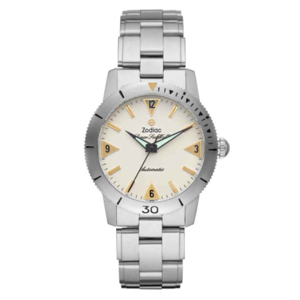 ZODIAC - OROLOGIO SUPER SEA WOLF AUTOMATIC STAINLESS STEEL WATCH