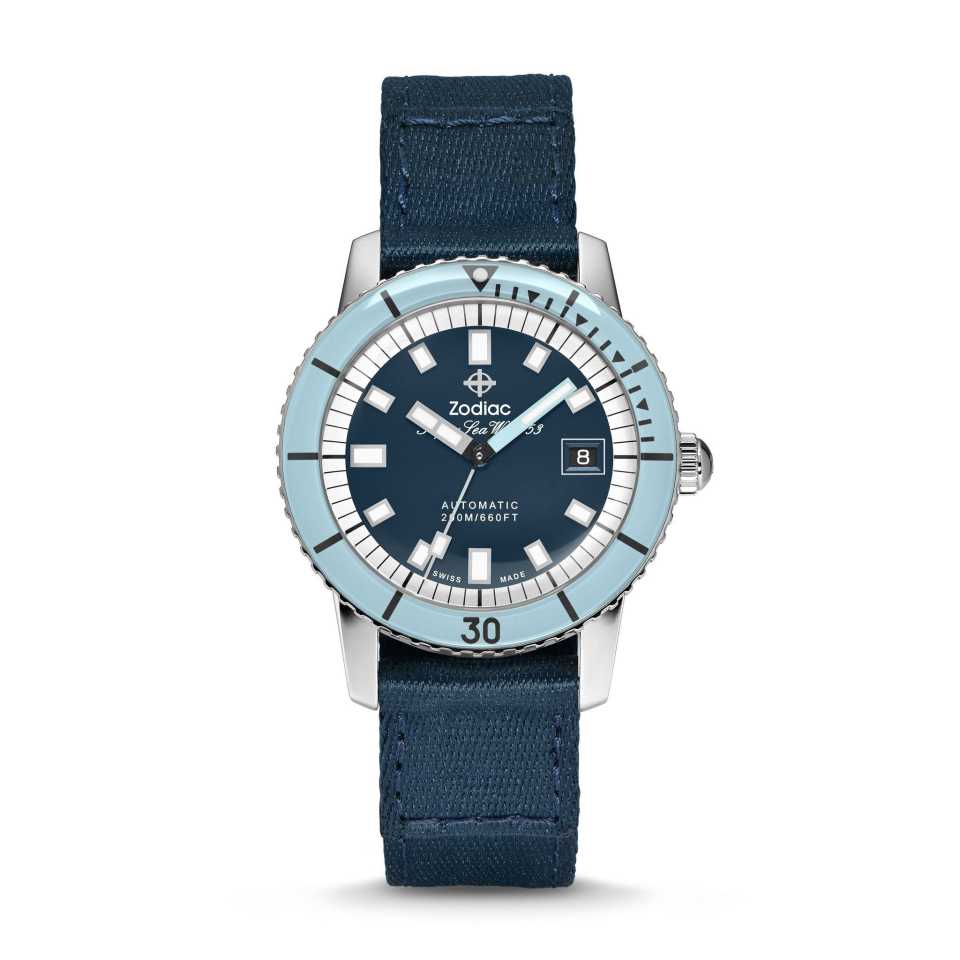 ZODIAC - SUPER SEA WOLF AUTOMATIC BLUE FABRIC WATCH