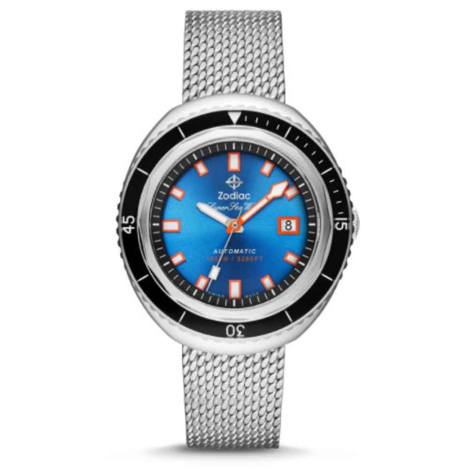 ZODIAC - OROLOGIO SUPER SEA WOLF 68 SATURATION AUTOMATIC STAINLESS STEEL WATCH