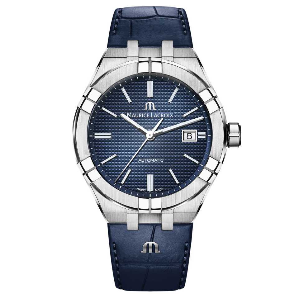 MAURICE LACROIX -AIKON AUTOMATIC 42MM blue leather strap