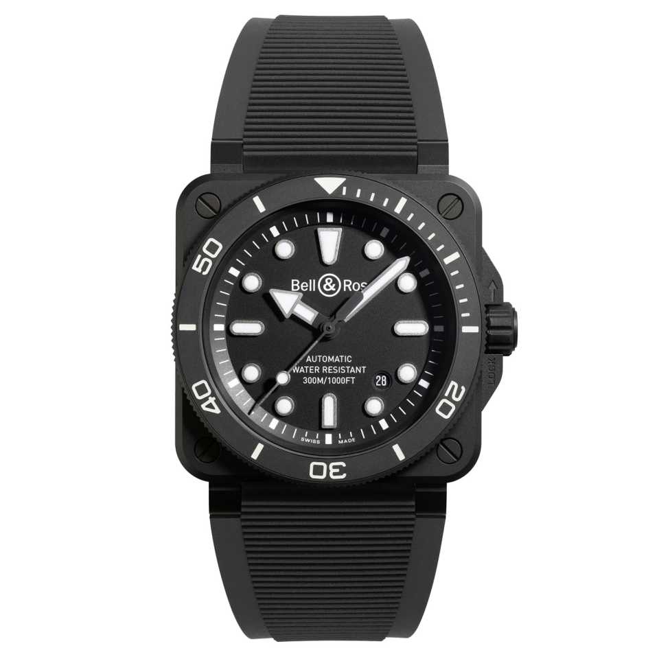 BELL & ROSS - OROLOGIO BR-03 DIVER BLACK MATTE CERAMIC