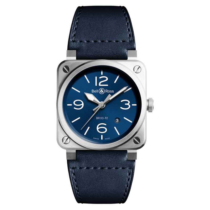 BELL &amp; ROSS - OROLOGIO BR 03-92 BLUE STEEL