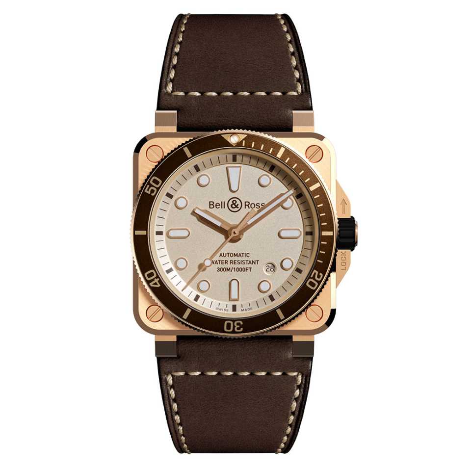 BELL & ROSS - BR 03-92 DIVER WHITE BRONZE BR0392-D-WH-BR/SCA WATCH