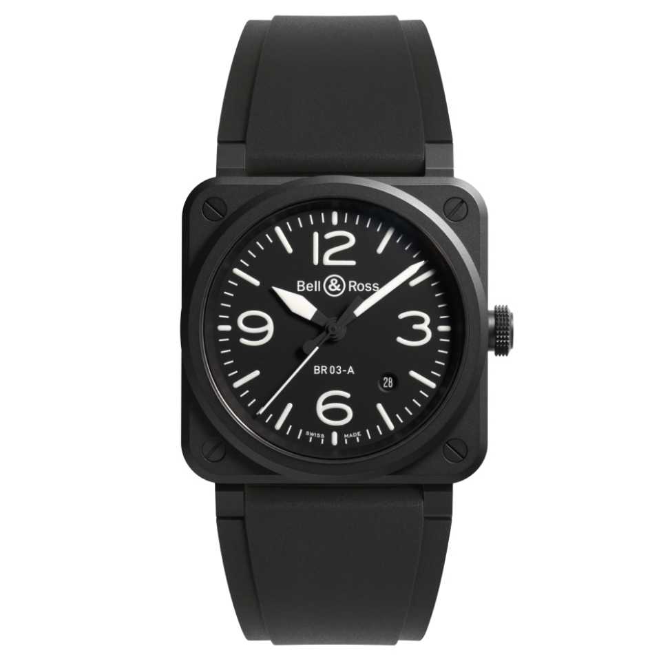 BELL & ROSS - OROLOGIO NEW BR 03 BLACK MATTE