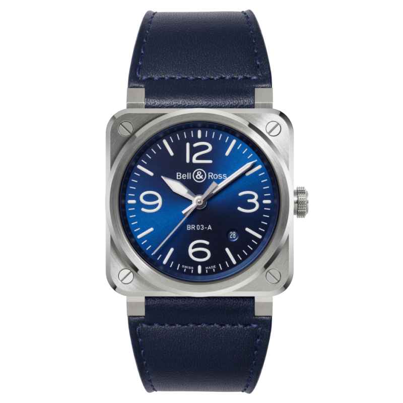 BELL & ROSS - OROLOGIO NEW BR 03 BLUE STEEL