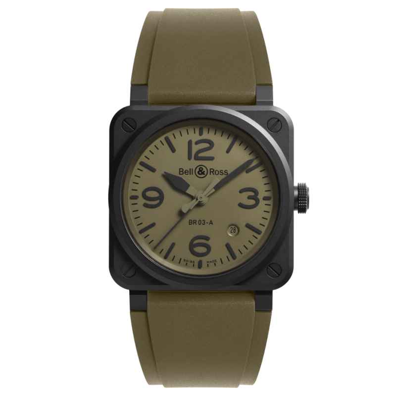 BELL &amp; ROSS - OROLOGIO NEW BR 03 MILITARY CERAMIC