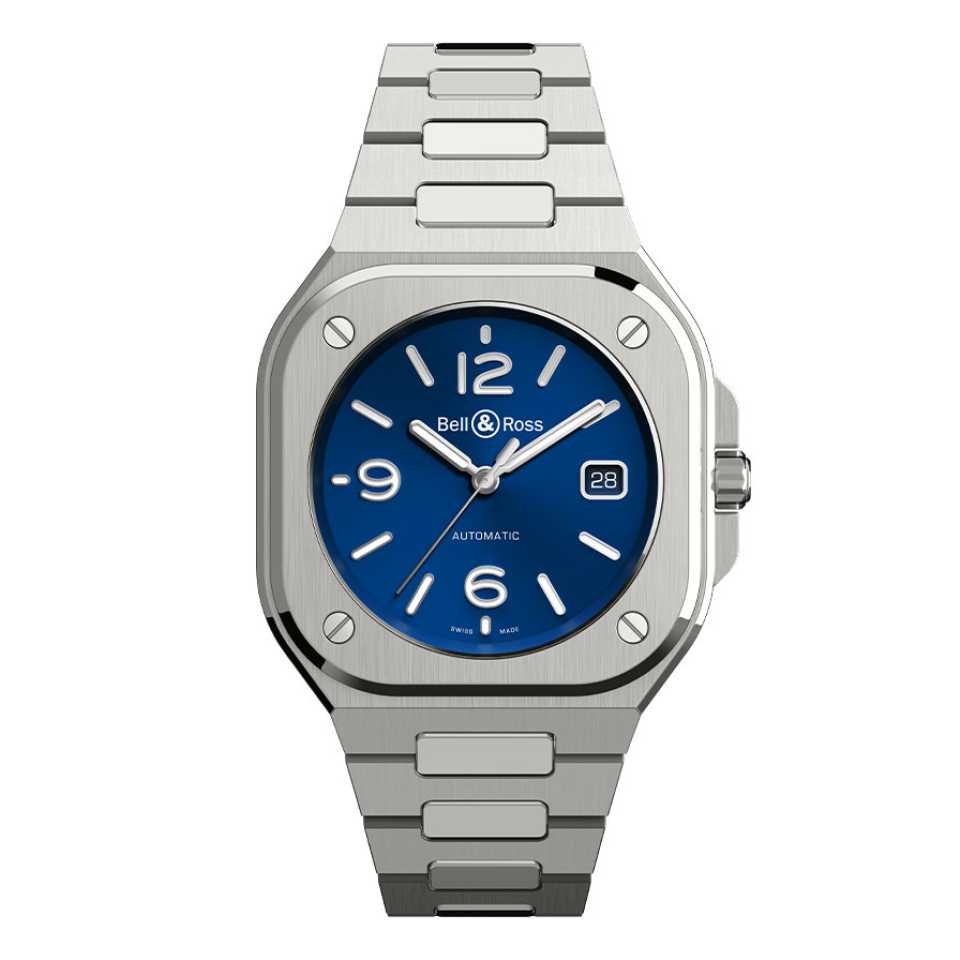 BELL & ROSS -BR 05 BLUE STEEL WATCH BR05A-BLU-ST/SST