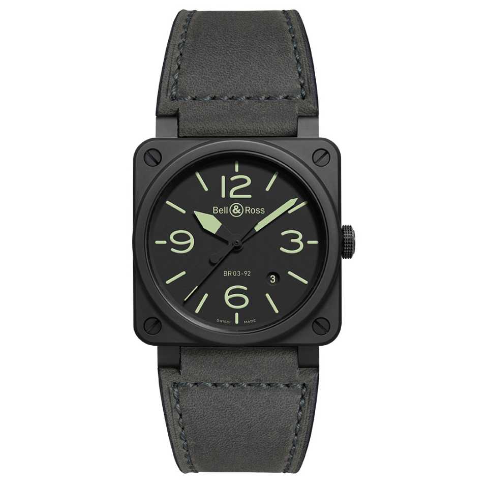 BELL & ROSS - OROLOGIO BR 03-92 NIGHTLUM BR03-92-S-01543