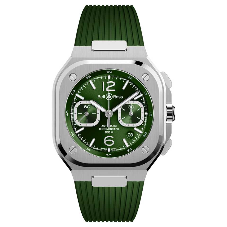 BELL & ROSS - OROLOGIO BR 05 CHRONO GREEN STEEL