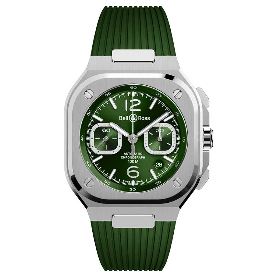 BELL & ROSS - BR 05 CHRONO GREEN STEEL WATCH