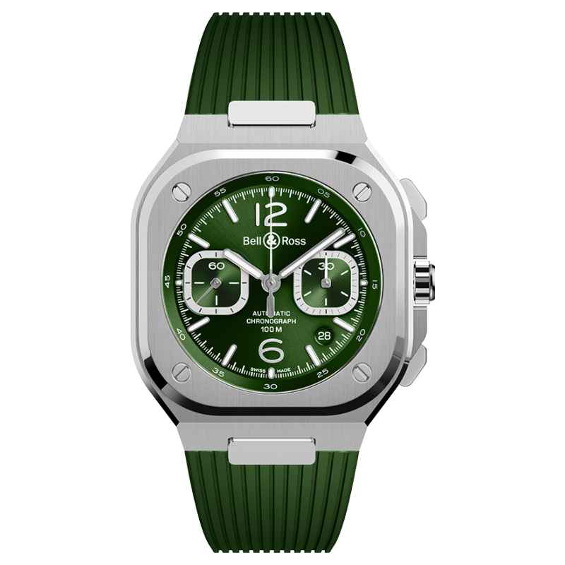 BELL & ROSS - BR 05 CHRONO GREEN STEEL WATCH