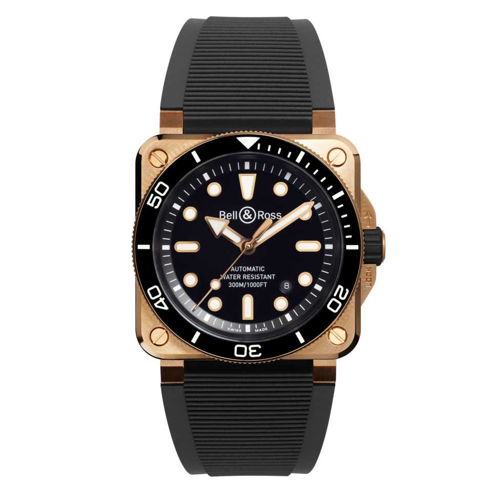 BELL & ROSS - OROLOGIO BR-03 DIVER BLACK BRONZE 