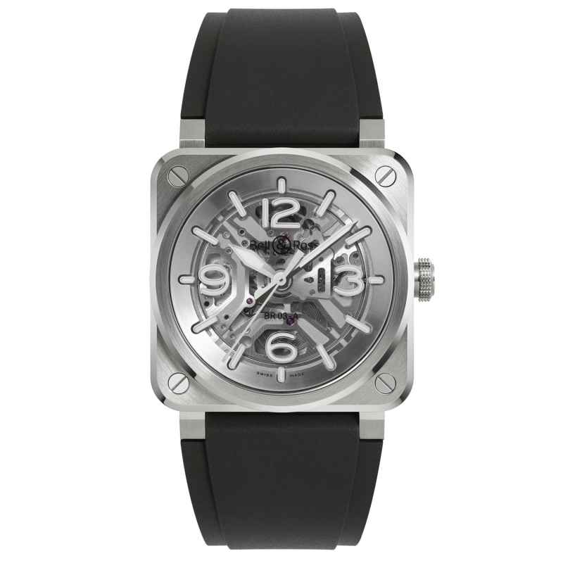 BELL &amp; ROSS - OROLOGIO BR 03 SKELETON STEEL