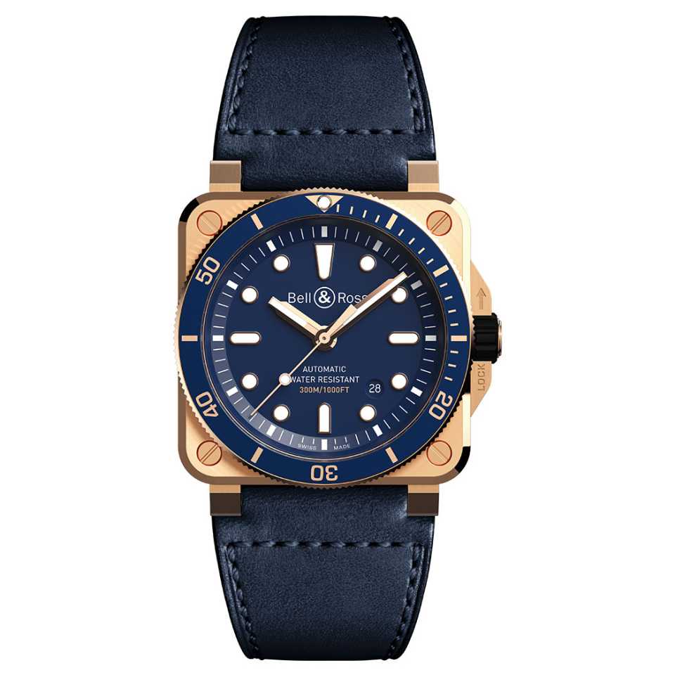 BELL & ROSS - OROLOGIO BR 03-92 DIVER BLUE BRONZE