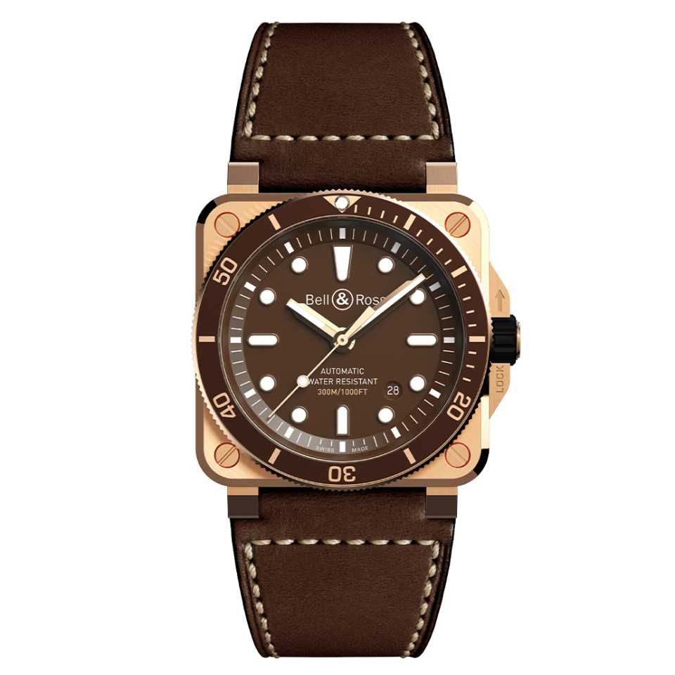 BELL & ROSS - OROLOGIO BR 03-92 DIVER BROWN BRONZE BR0392-D-BRONZE