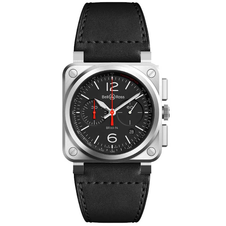 BELL & ROSS - OROLOGIO BR-03 CHRONO BLACK STEEL