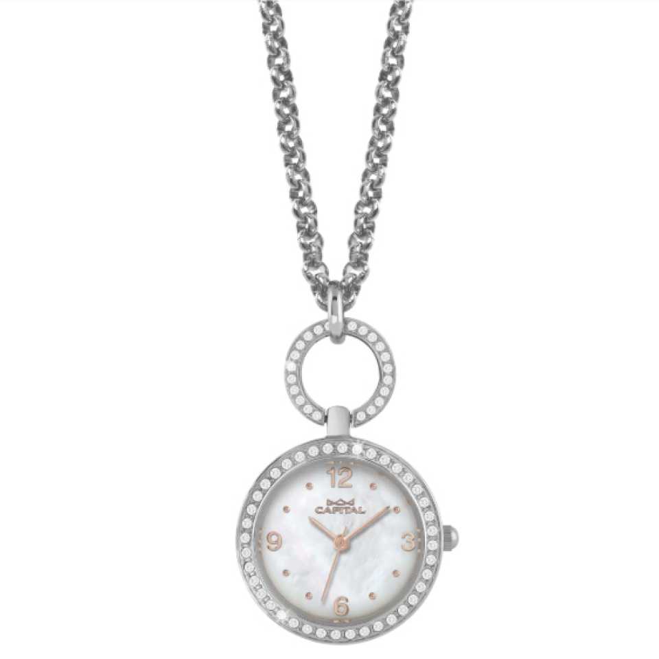 CAPITAL - OROLOGIO PENDENTE DA COLLO BIANCO TX175
