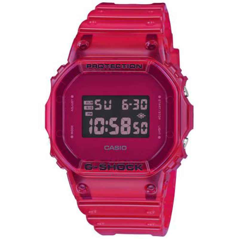 CASIO -COLOUR SKELETON SERIES RED WATCH DW-5600SB-4ER