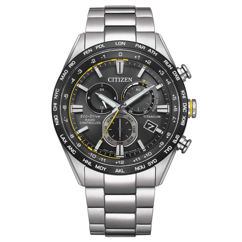 CITIZEN - SUPER TITANIUM CHRONO RADIO CONTROLLED WATCH CB5947-80E