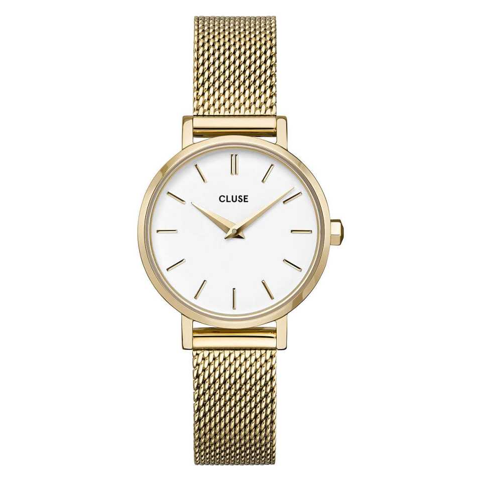 CLUSE - OROLOGIO BOHO CHIC PETITE MESH WHITE GOLD